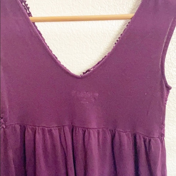 Mudd Purple Floral Detail Thick Strap Tank Top - Picture 2 of 7